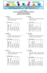 materi pelajaran matematika kelas 4 sd Materi pelajaran kelas 1 sd