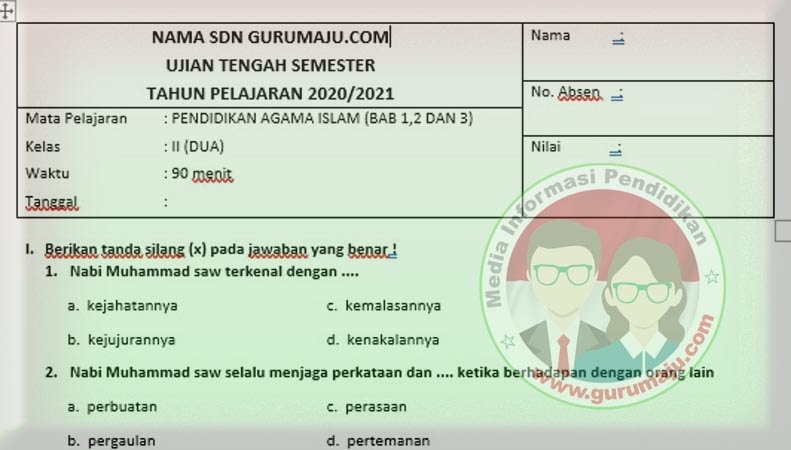 10 Contoh Soal SD PAI Kelas 2 Semester 1 K13 Revisi yang Wajib Dikuasai Siswa Agar Lulus UTS 10 Contoh Soal SD PAI Kelas 2 Semester 1 K13 Revisi yang Wajib Dikuasai Siswa Agar Lulus UTS