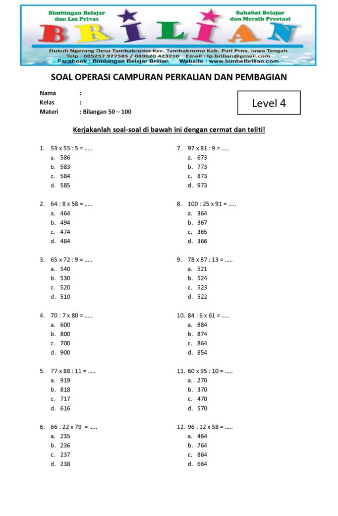10 Contoh soal matematika tema kelas 4 terbaru 2026 yang sering muncul saat ujian 10 Contoh soal matematika tema kelas 4 terbaru 2026 yang sering muncul saat ujian