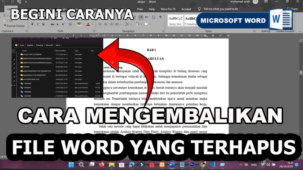 5 Cara Jitu Mengembalikan Ketikan yang Terhapus di Word 2010 Sebelum Data Hilang Permanen 5 Cara Jitu Mengembalikan Ketikan yang Terhapus di Word 2010 Sebelum Data Hilang Permanen