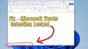 Fix Selection Is Locked in Microsoft Word Quick Easy - YouTube