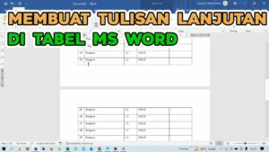 Sinau Ngetik Membuat Tabel Pada Dokumen Microsoft Office Word 2007