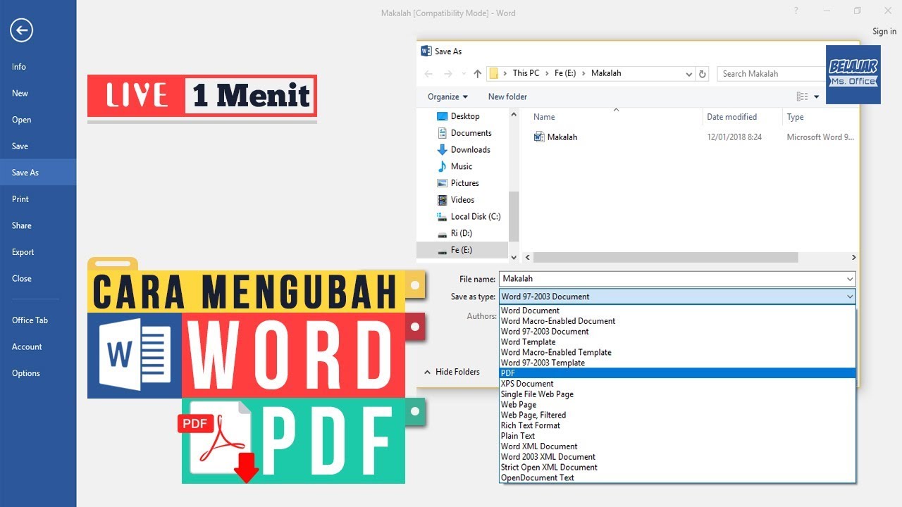 5 Cara Mengubah MS Word 2016 ke PDF Tanpa Ribet, Ternyata Semudah Ini!