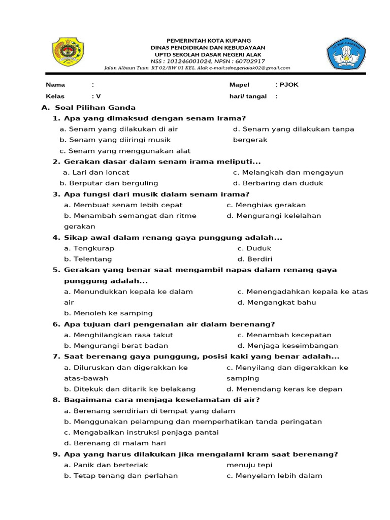 soal dan kisis-ksis kelas 5 PDF soal dan kisis-ksis kelas 5 PDF