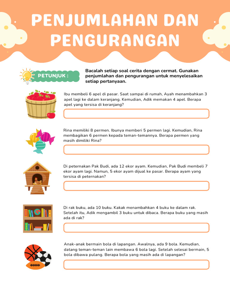5 Contoh Latihan Soal Cerita Penjumlahan Kelas 1 SD yang Wajib Dikuasai Siswa di 2026 5 Contoh Latihan Soal Cerita Penjumlahan Kelas 1 SD yang Wajib Dikuasai Siswa di 2026