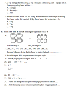 Kumpulan Contoh Soal Uas Matematika Kelas 4 Semester 1 Kurikulum 2013