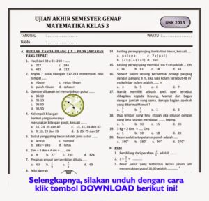 Contoh soal ukk matematika kelas 4 sd kurikulum 2013 STAIMMKML ac id