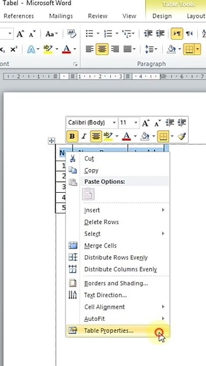 Cara membuat arsiran tabel Microsoft word 2010 - YouTube Cara membuat arsiran tabel Microsoft word 2010 - YouTube