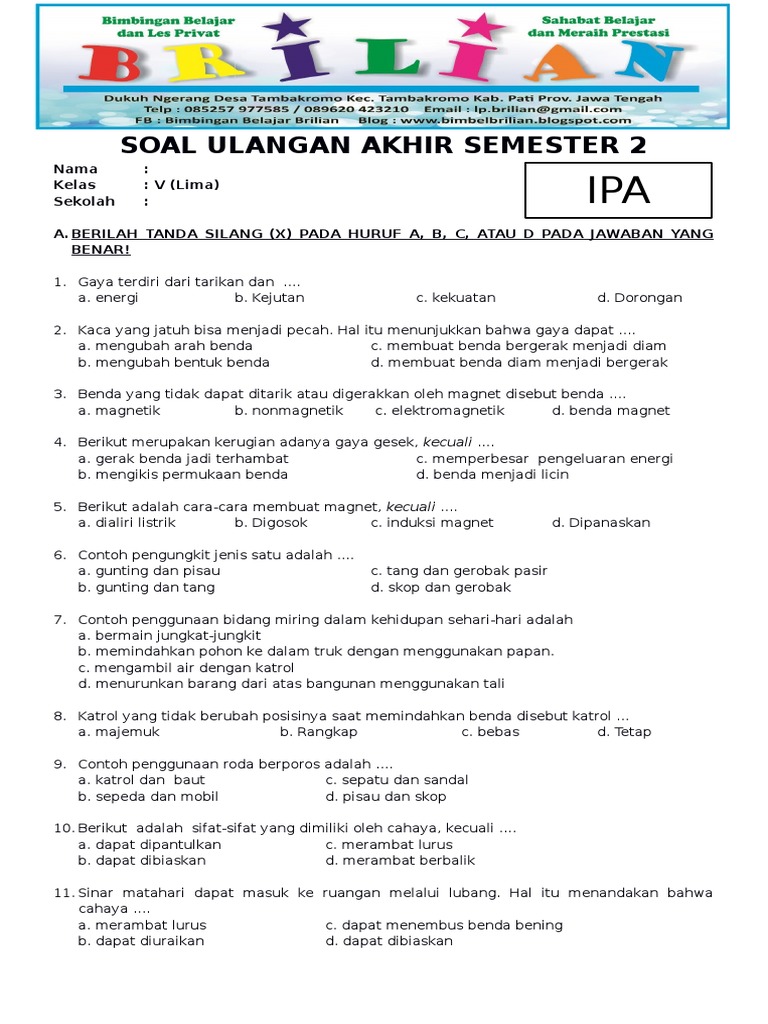 5 Rahasia Soal PLBJ Kelas 2 Semester 1 yang Wajib Diketahui Sebelum Ujian