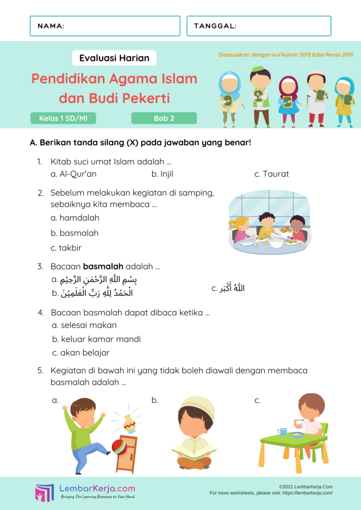 5 Soal PAI Kelas 1 Semester 2 Paling Sering Keluar di Ujian 2026, Wajib Tahu!