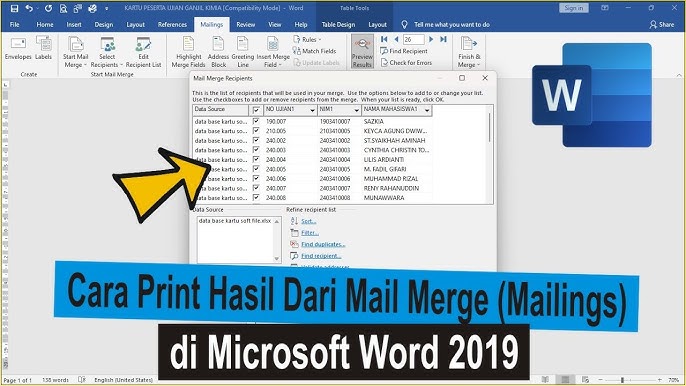 5 Trik Rahasia Cara Print Mail Merge Sekaligus di Word yang Jarang Diketahui 5 Trik Rahasia Cara Print Mail Merge Sekaligus di Word yang Jarang Diketahui