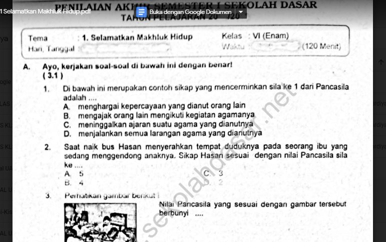 7 Rahasia Menguasai Contoh Soal SD Kelas 6 Tema 1 Semester 1 yang Jarang Diketahui