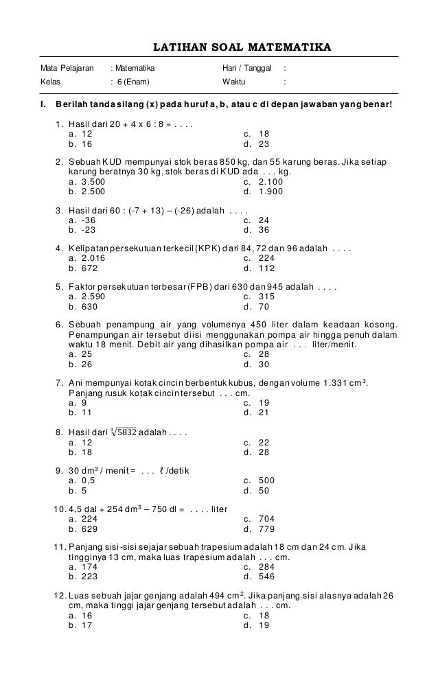 Soal uas tematik mtk kelas 2 - bpoassist