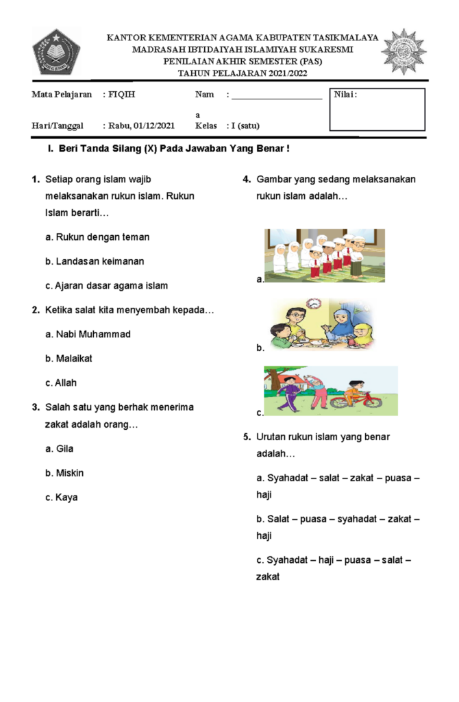Akhirnya Ditemukan! 7 Contoh Soal PAS PAI Semester Genap Kelas 4 yang Sering Muncul Akhirnya Ditemukan! 7 Contoh Soal PAS PAI Semester Genap Kelas 4 yang Sering Muncul