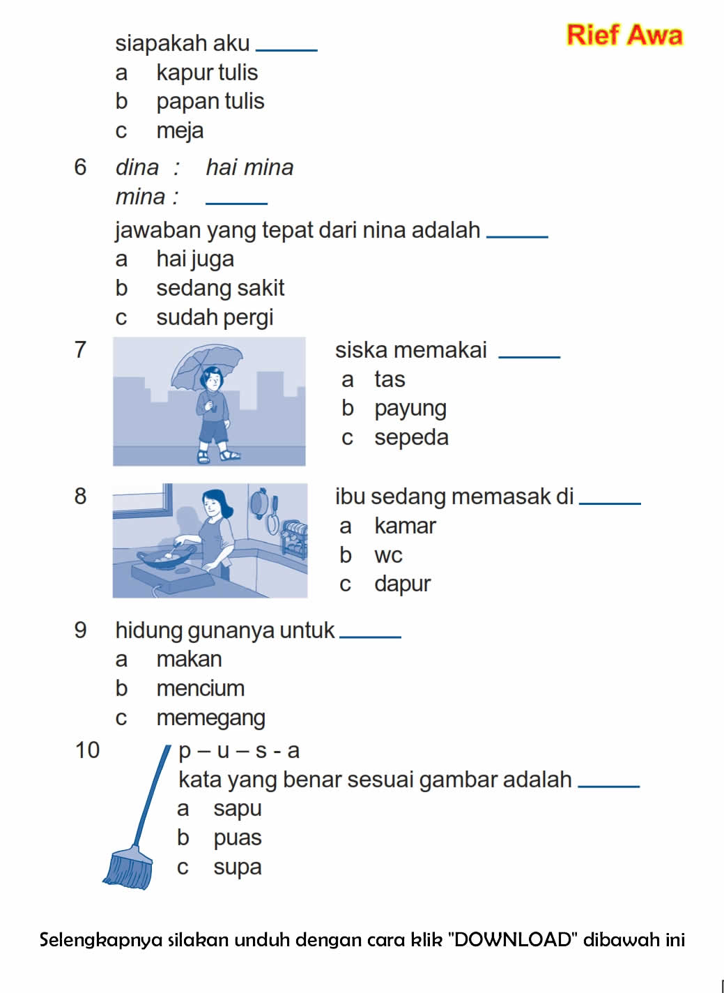 Membangun Fondasi Cerdas Contoh Soal Tes Kelas 1 SD untuk Mengukur Membangun Fondasi Cerdas Contoh Soal Tes Kelas 1 SD untuk Mengukur