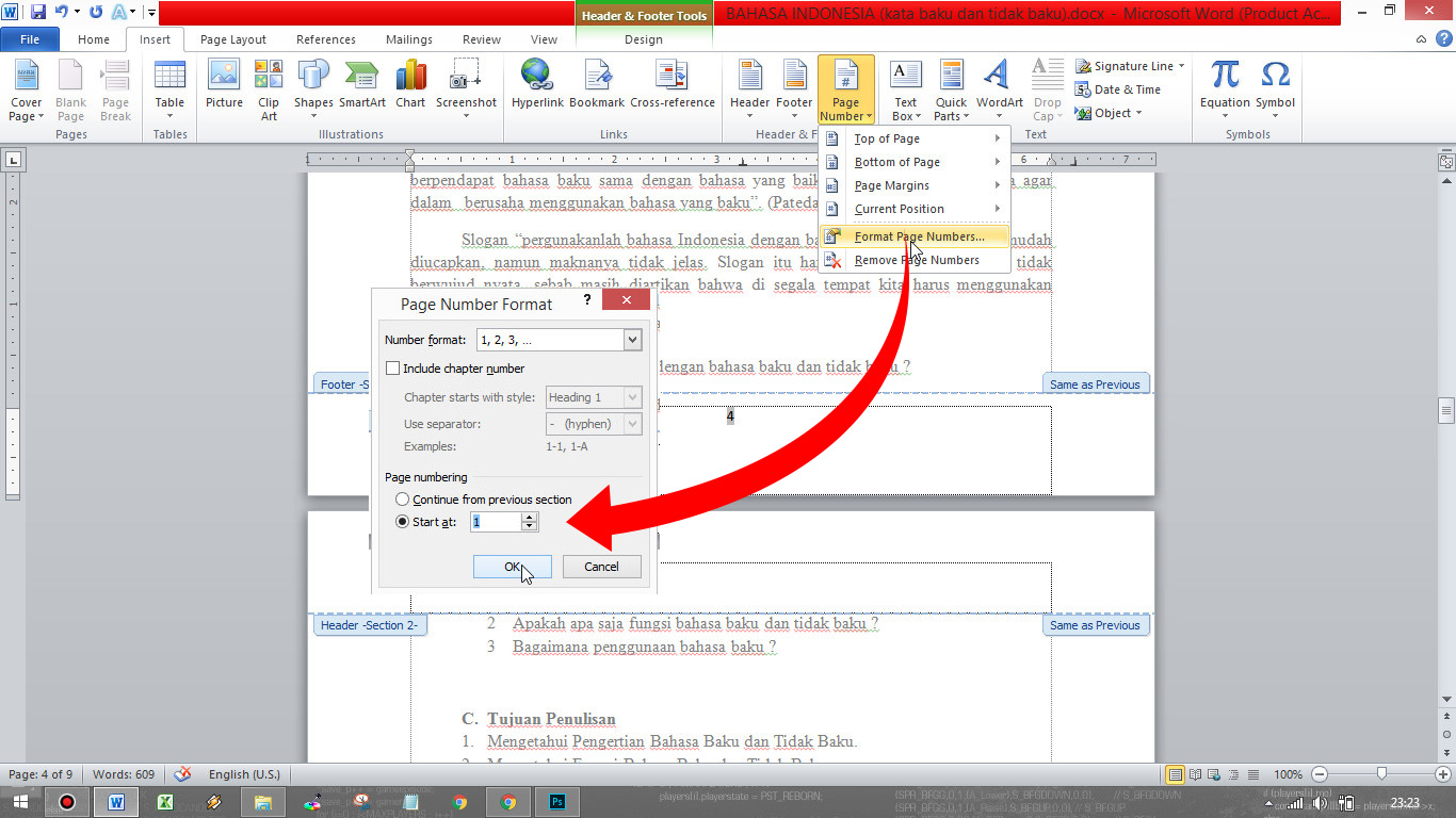 Cara Mengubah Nomor Halaman di Word 2013 Sekaligus Menghapus Halaman Kosong yang Membuat Tugasmu Berantakan