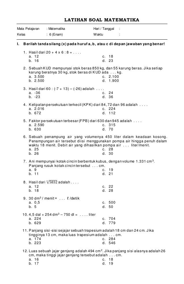 Ternyata Ini 3 Rahasia Latihan Soal Kelas 6 Semester 1 yang Wajib Tahu Orang Tua Ternyata Ini 3 Rahasia Latihan Soal Kelas 6 Semester 1 yang Wajib Tahu Orang Tua