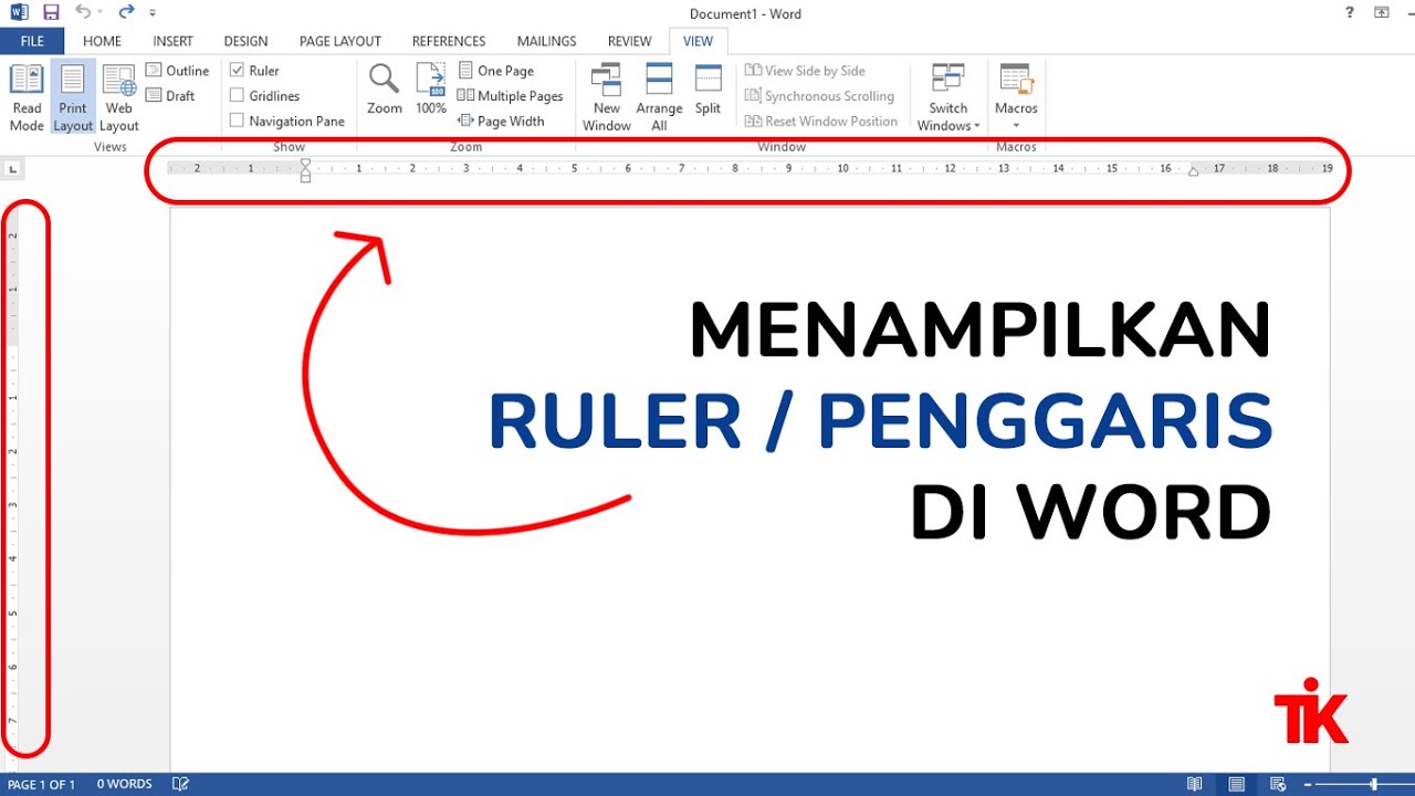 Mudah Cara Memunculkan Penggaris di Word - LKomBis