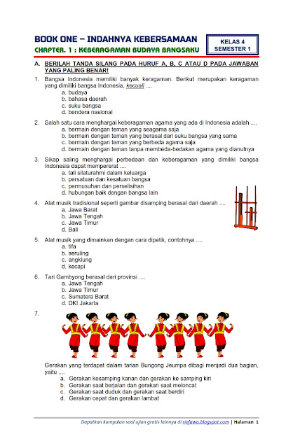 Wajib Tahu Kumpulan Soal Tematik Kelas 4 Tema 1 Beserta Kunci Jawaban Terbaru Wajib Tahu Kumpulan Soal Tematik Kelas 4 Tema 1 Beserta Kunci Jawaban Terbaru
