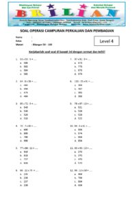 Soal Matematika Kelas 4 Pembagian - Piffle me